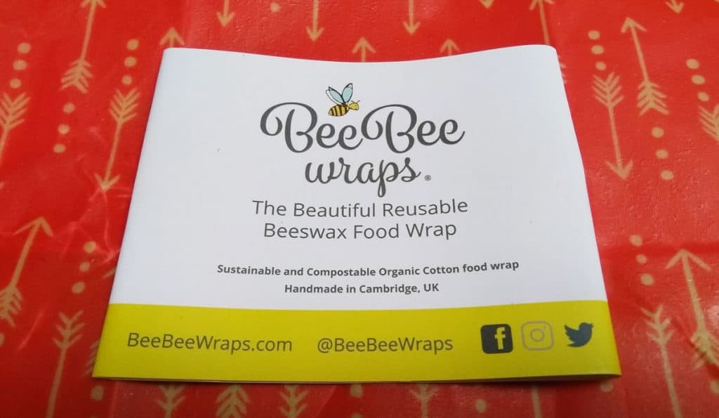 Bee Bee Wraps and label